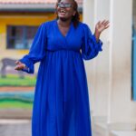 Royal Blue A-Line Dress