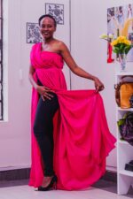 Hot Pink Floor-length Top Look