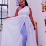 Milk-White Floor-length Top Look