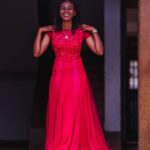 Burgundy A-line Dress