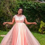 Peach A-line Dresss