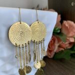Chain-Detailed Earrings (Circular)