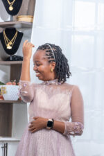 Nude Pink A-line Dress - Image 3