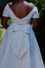 Off-white A-line Wedding Dress - Image 4