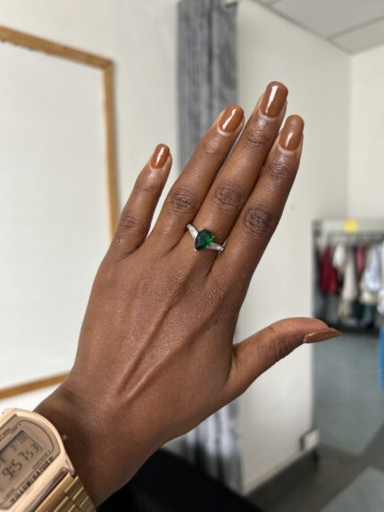 Silver Emerald Ring